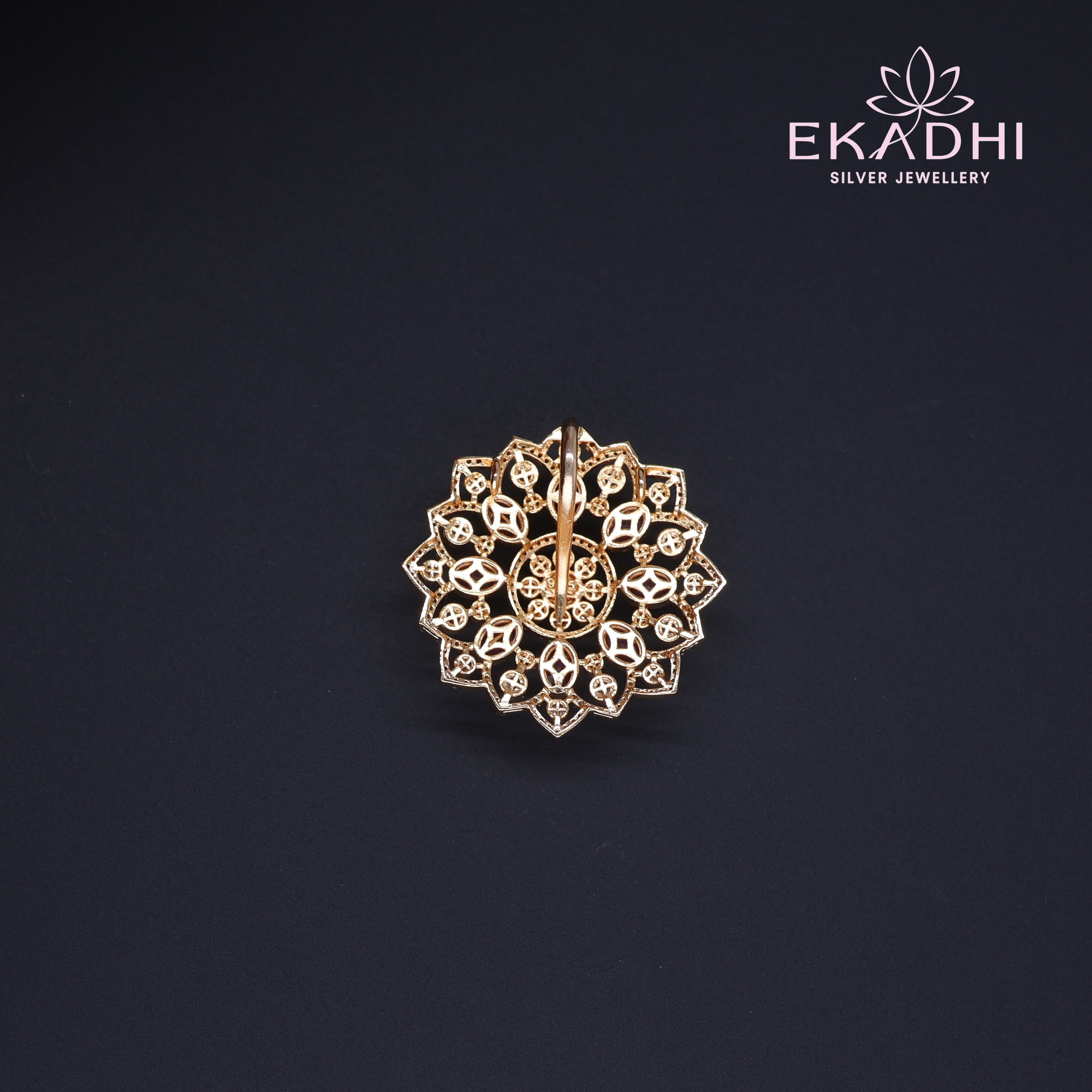 HJ11602 – Pink CZ Pendant with Heritage Finish