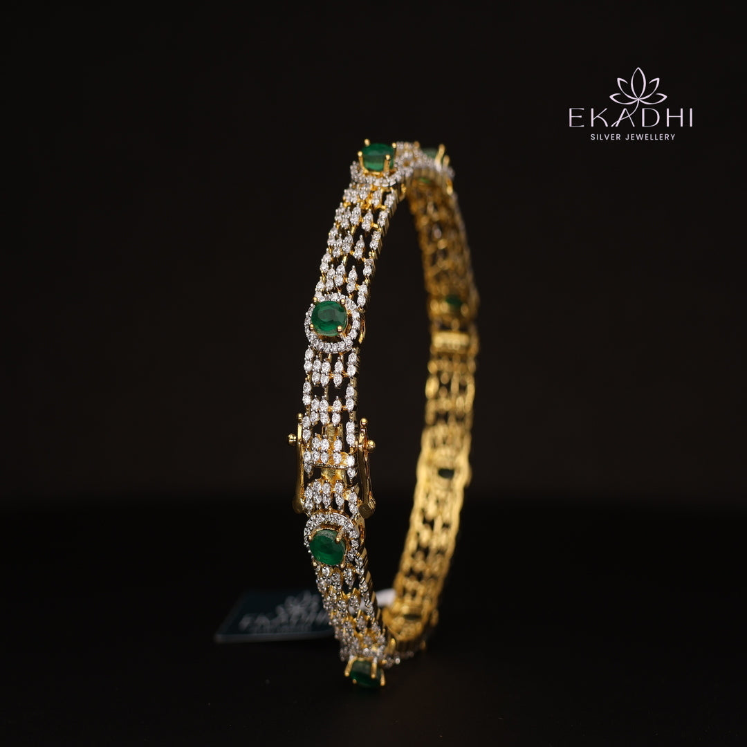 HJ11717 -  Premium CZ Stone Silver Bangle