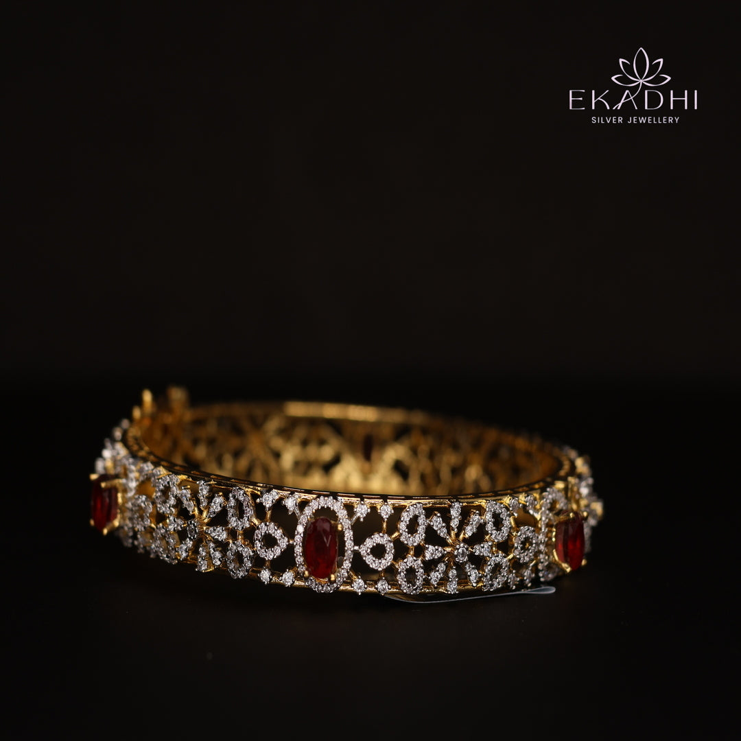 HJ11719 - Premium CZ Stone Silver Bangle