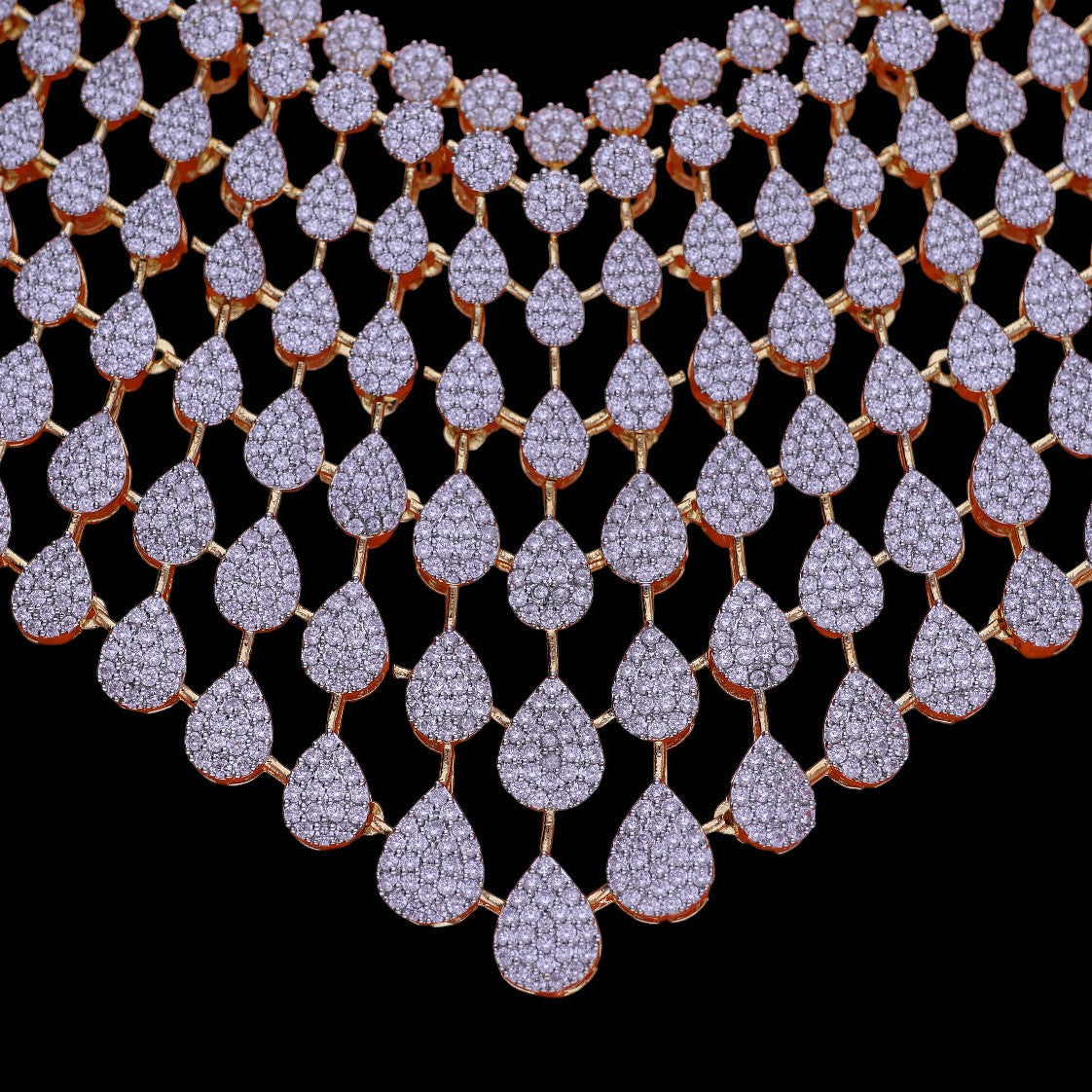 HJ11814 – Premium CZ Necklace with Sparkling Stones in Pure Silver