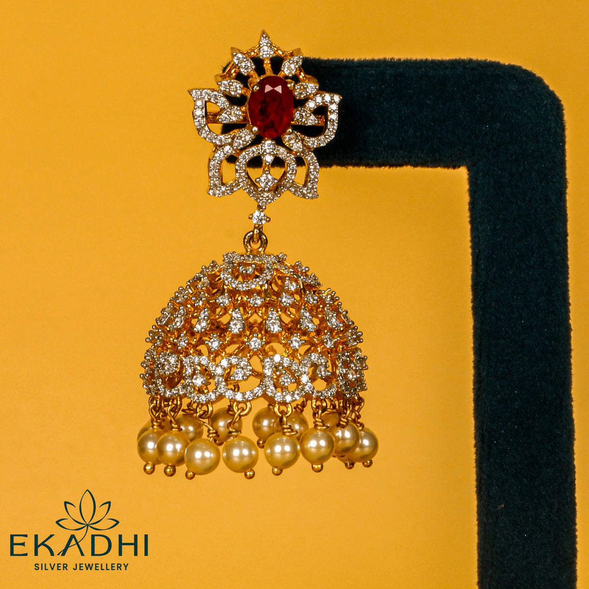 HJ11844 - PREMIUM CZ JHUMKA