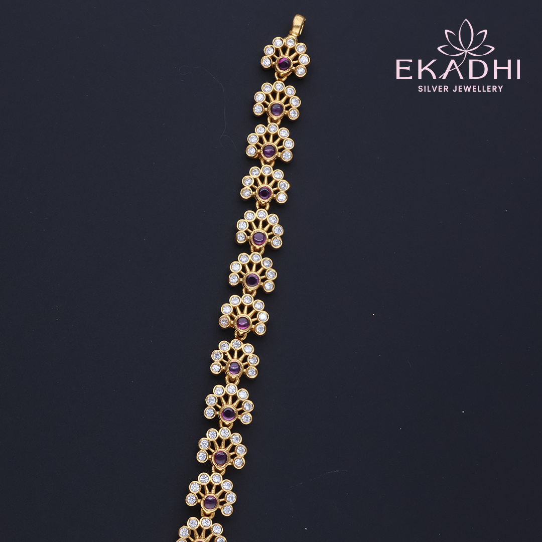 HJ12082 – Temple Inspired CZ Haram with Nakshi Work