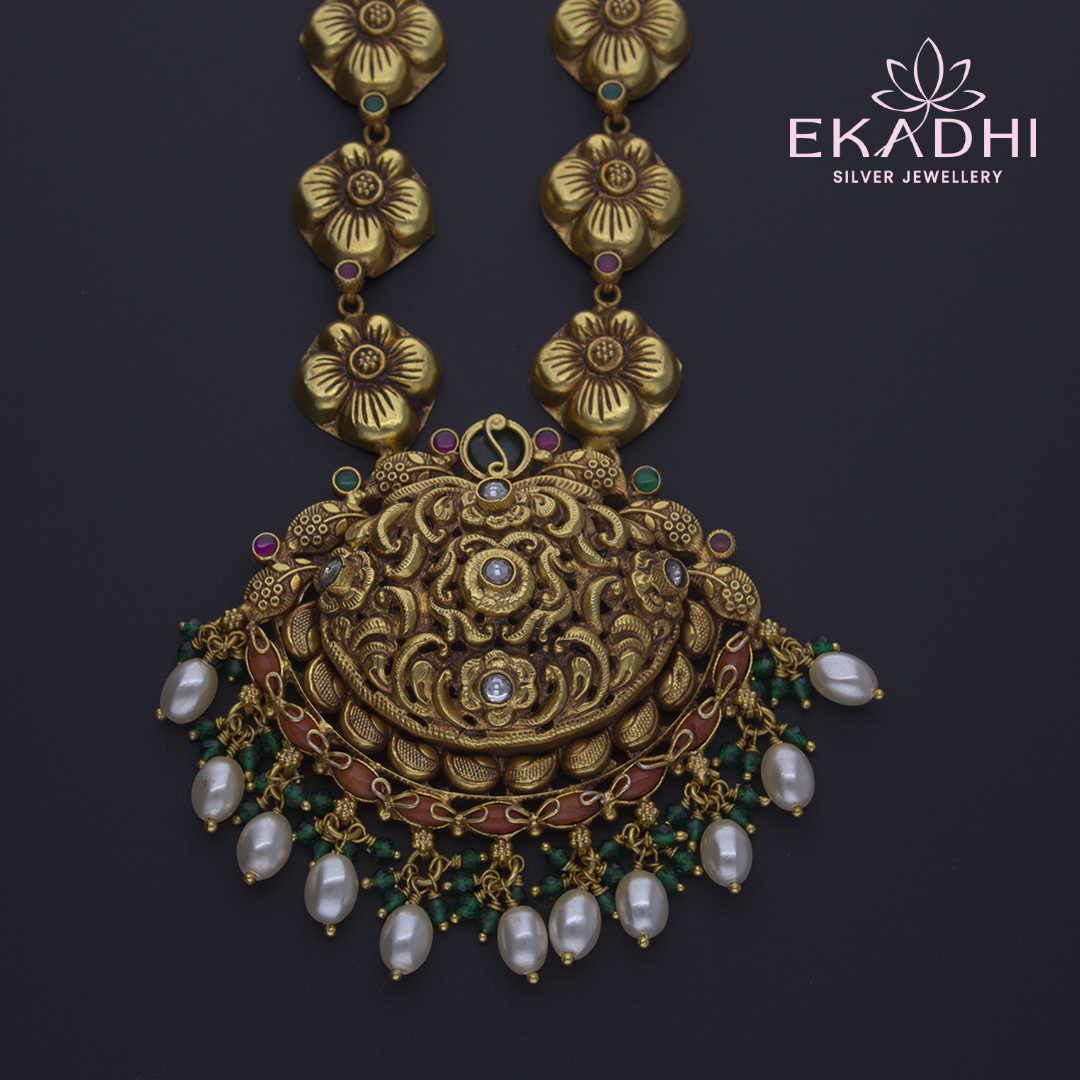 HJ12358 – Nakshi Haram with White Beads