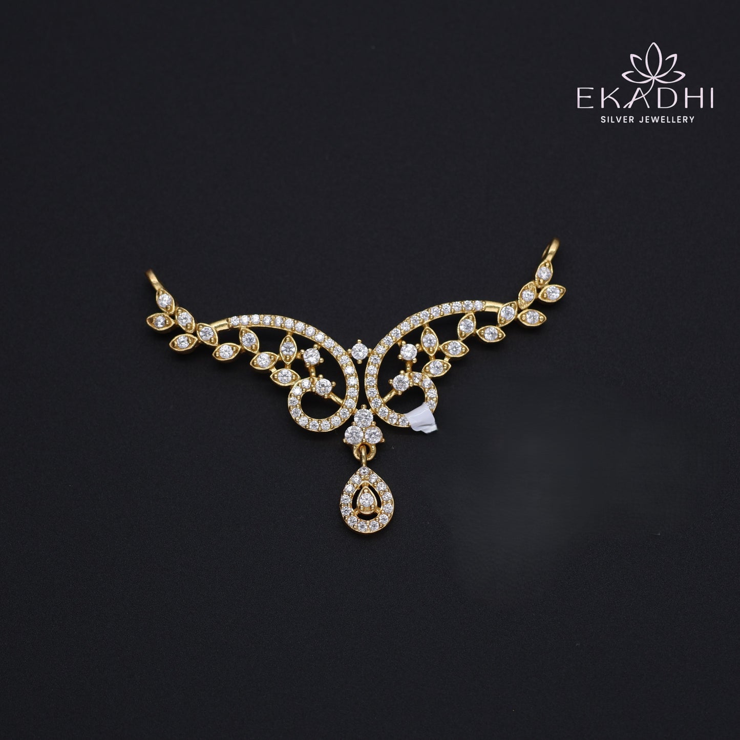 HJ12689 - CZ Black Bead Pendant