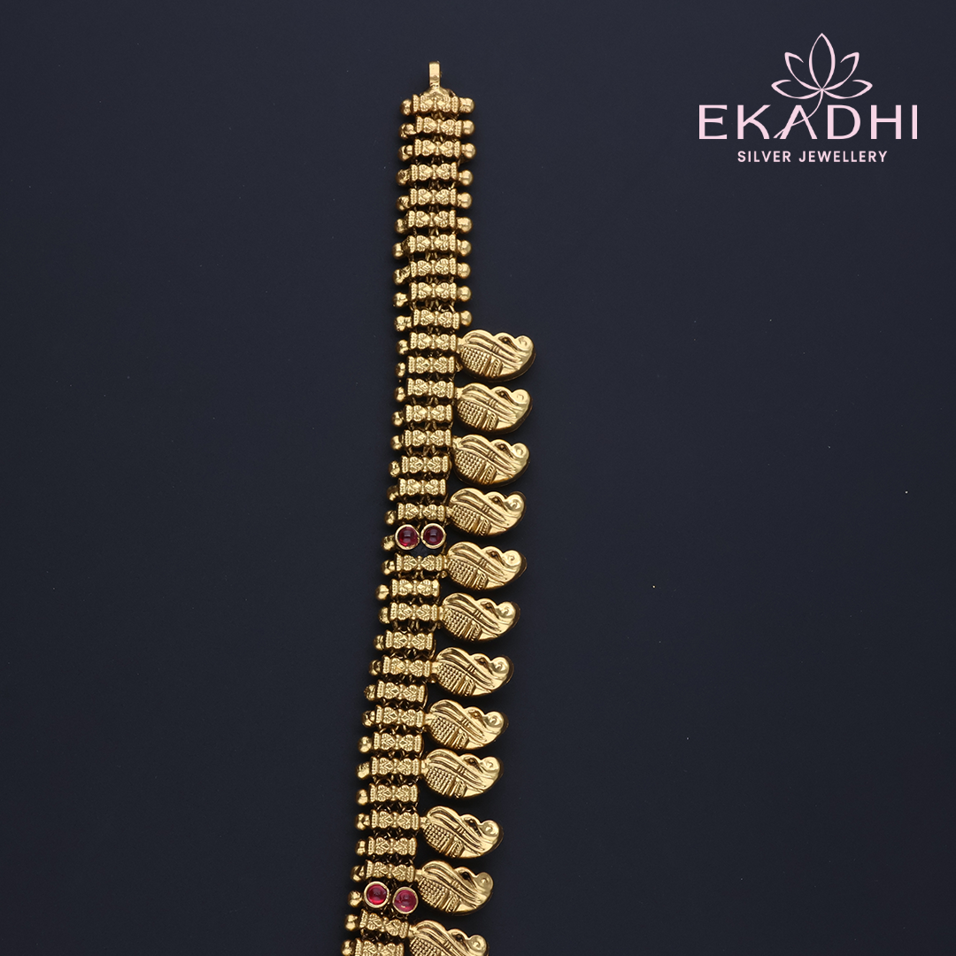 HJ12793 – Nakshi Haram with Red Stone Pendant