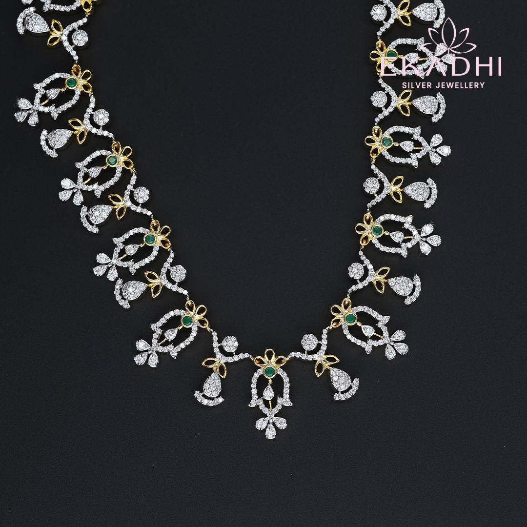 HJ12947 – Premium CZ Necklace in Simple Traditional Style