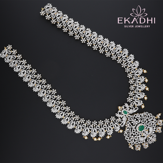 HJ13020 – Gracefully Detailed Premium CZ Bridal Haram