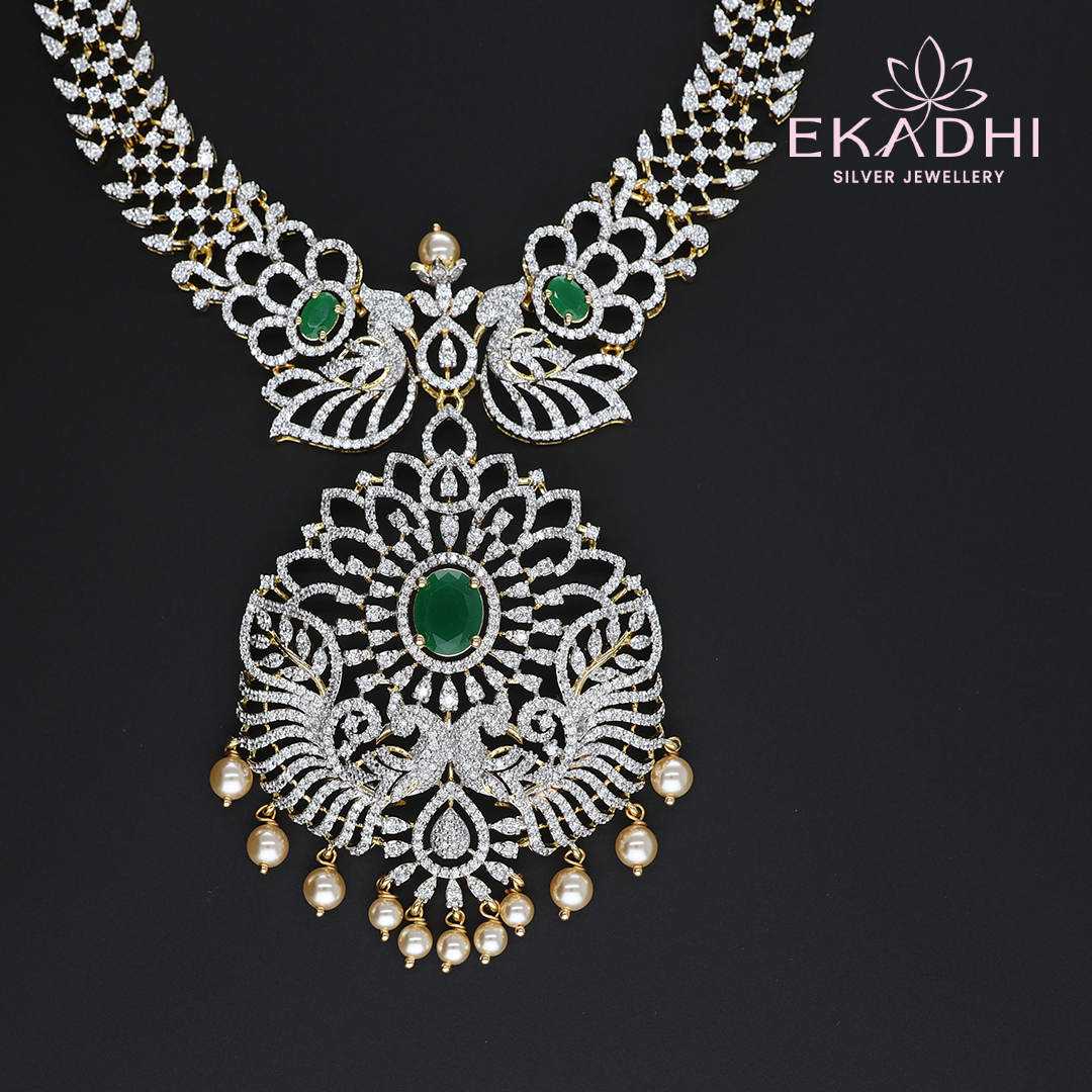 HJ13040 – Long CZ Stone Haram for Brides