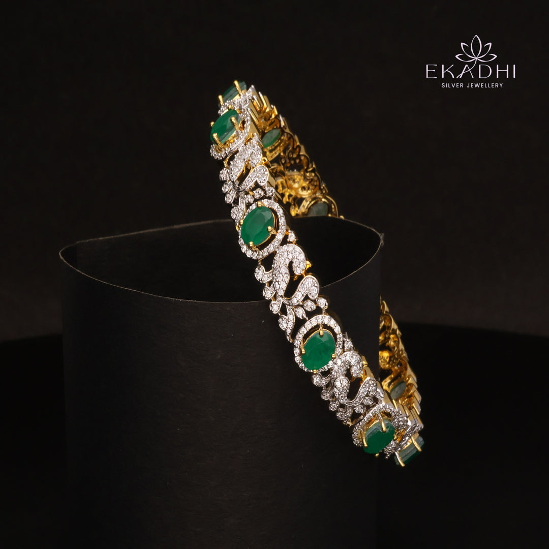 HJ13094 - Premium CZ Stone Silver Bangle