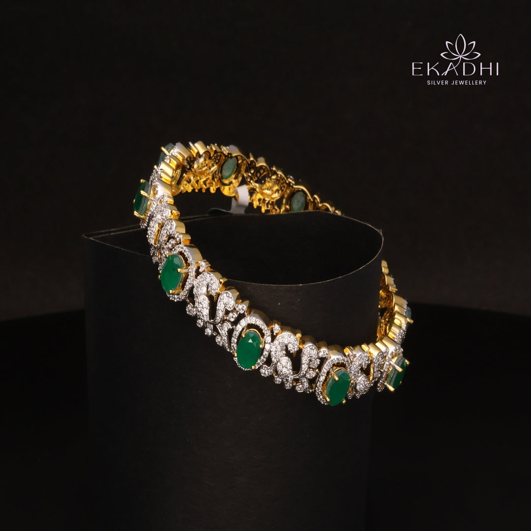 HJ13095 - Premium CZ Stone Silver Bangle