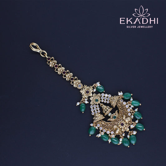 HJ13327 – Ethnic Antique Finish Nakshi Maang Tikka
