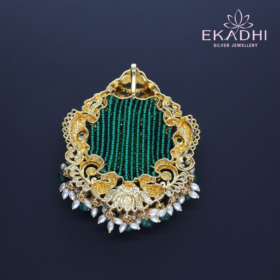 HJ13377 – Temple Jewellery Style Nakshi Pendant