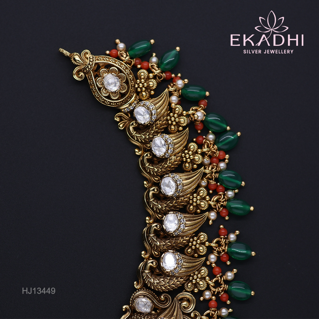 HJ13449 – Nakshi Ultra-Lightweight Temple Necklace