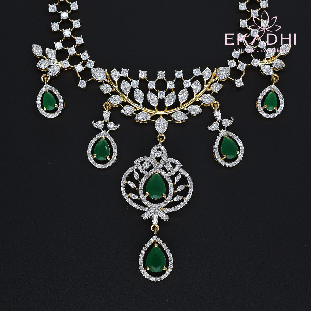 HJ13591 – Long Premium CZ Necklace for Special Occasions