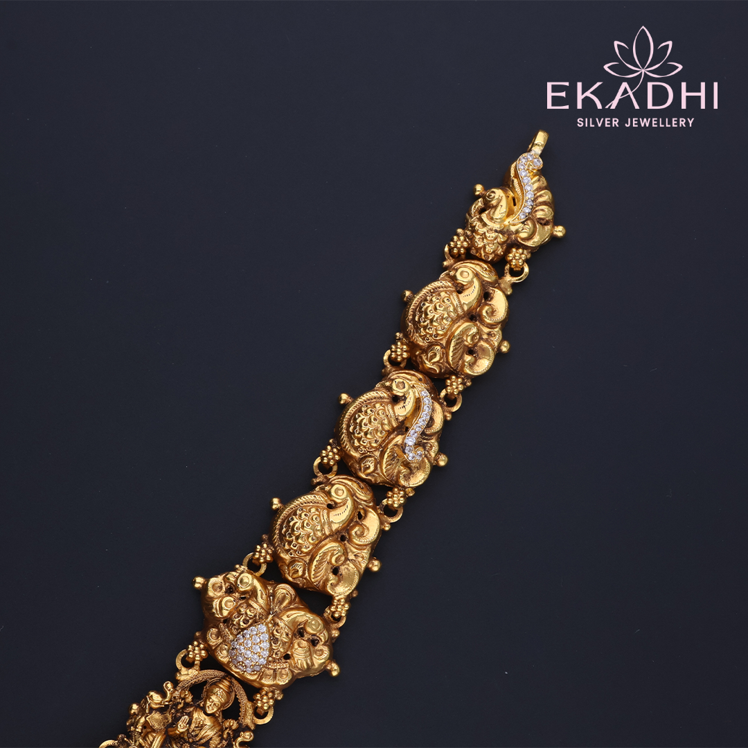 HJ14521 – Traditional Bridal Haram with Heavy Nakshi Detail
