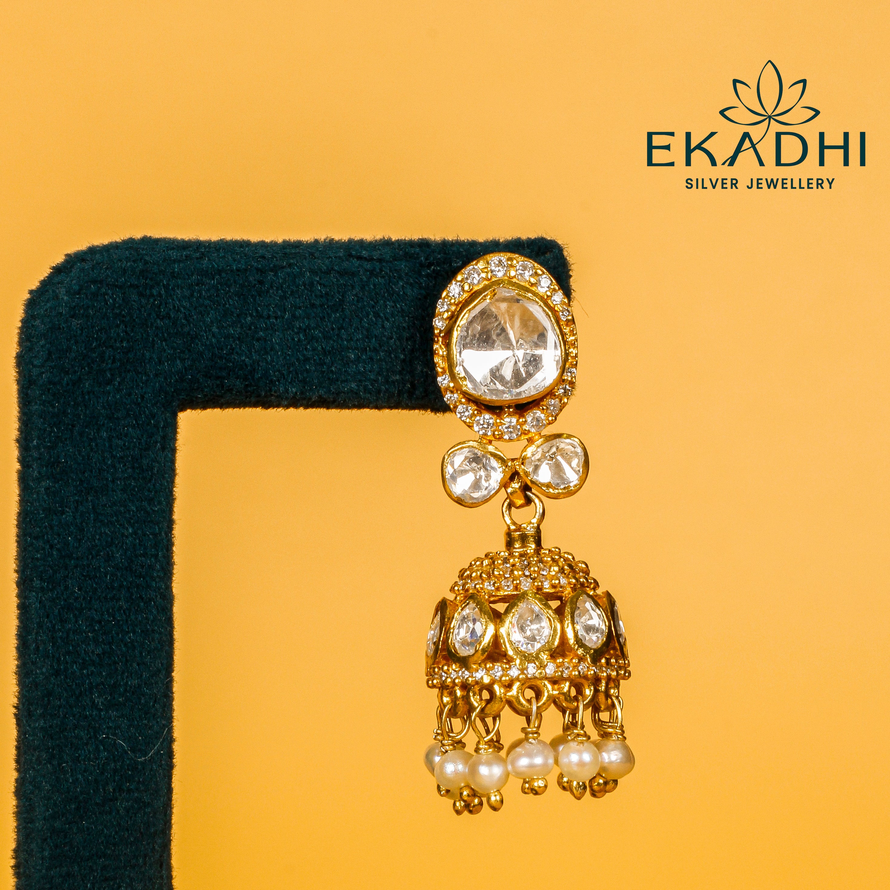 HJ17168 - MOISSANITE JHUMKA