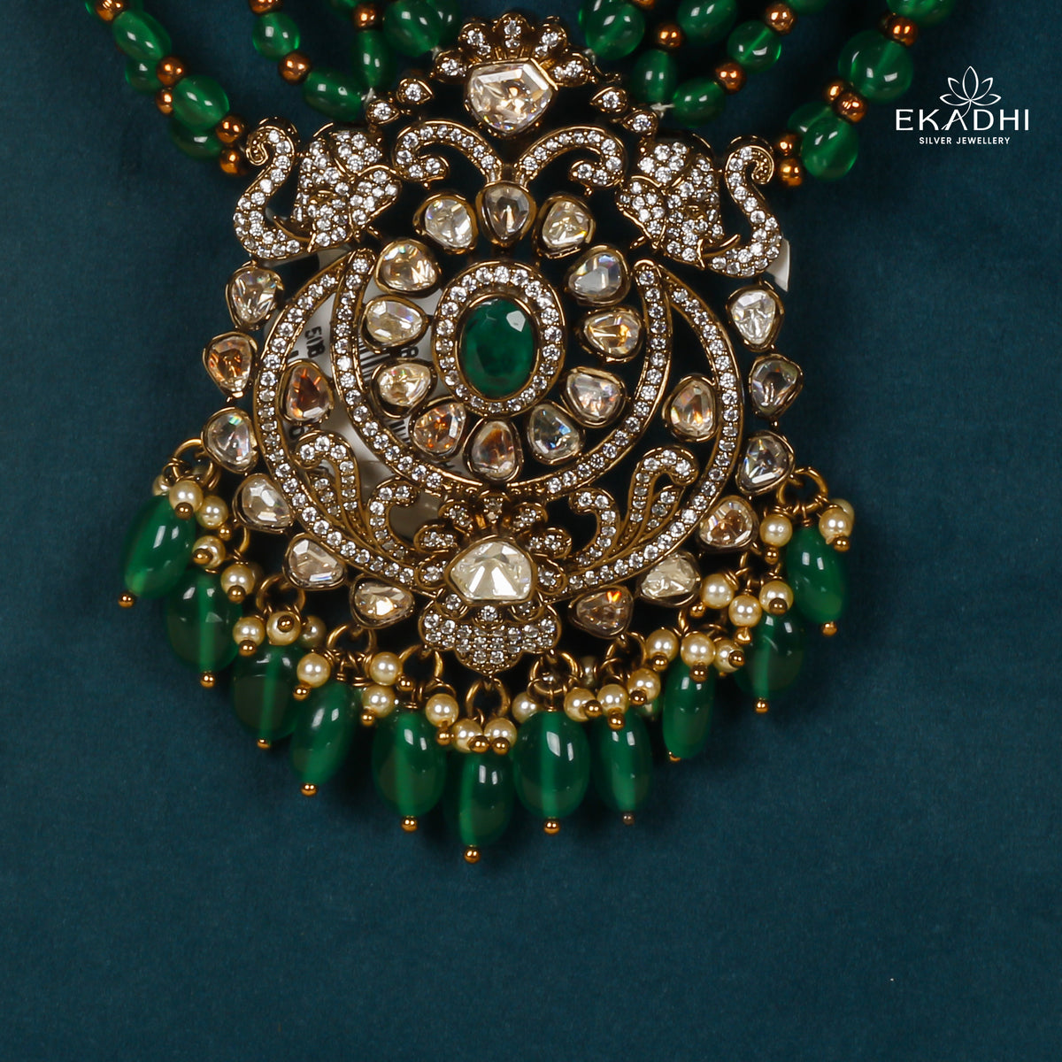 HJ24690 - VICTORIAN BEADS HARAM WITH PENDANT