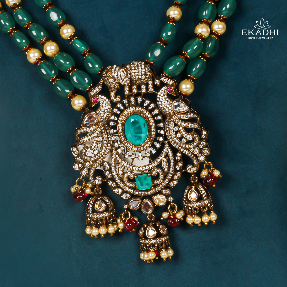 HJ24692 - VICTORIAN BEADS HARAM WITH PENDANT