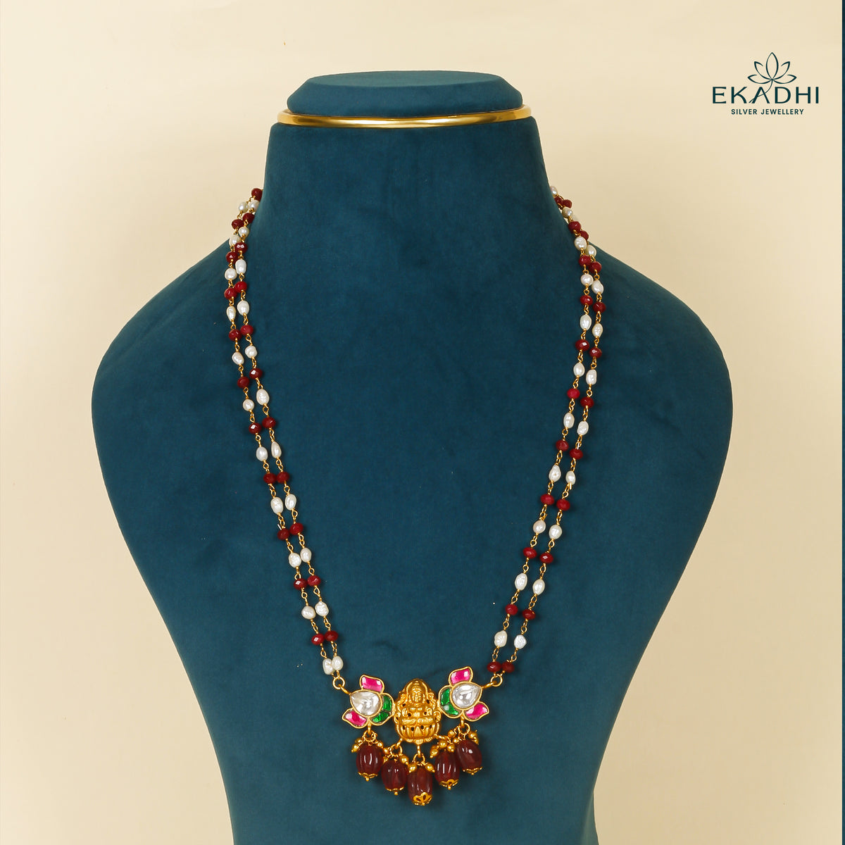 HJ26761 - KUNDAN CHAIN PENDANT