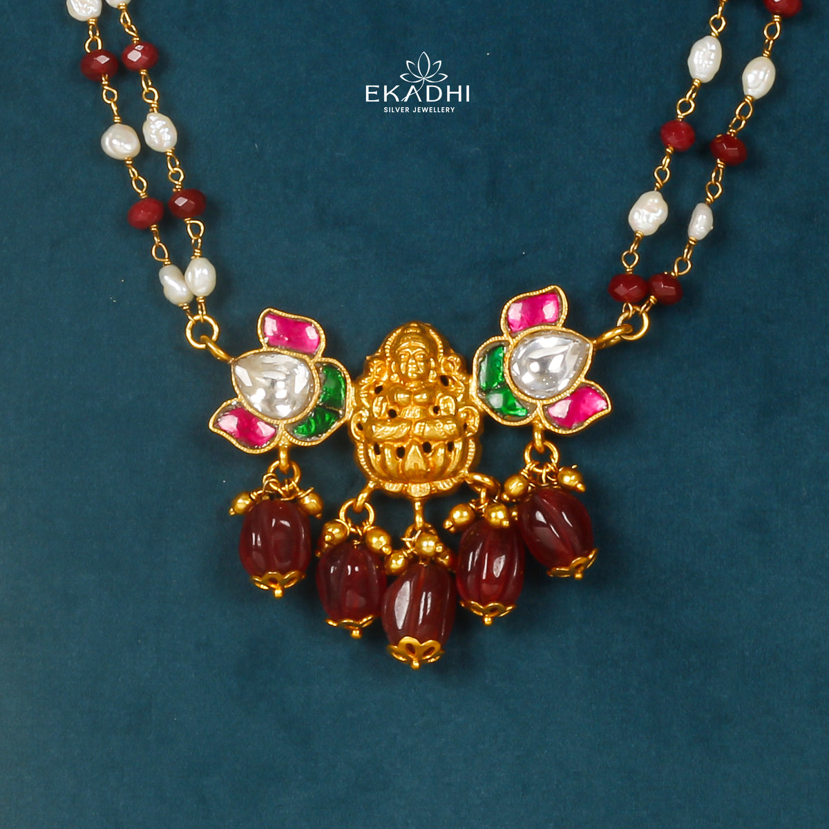 HJ26761 - KUNDAN CHAIN PENDANT