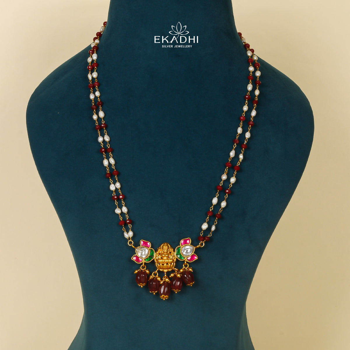 HJ26761 - KUNDAN CHAIN PENDANT