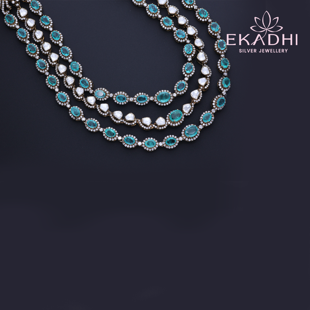 HJ2855 – 3-Layered Green Stone Victorian Haram