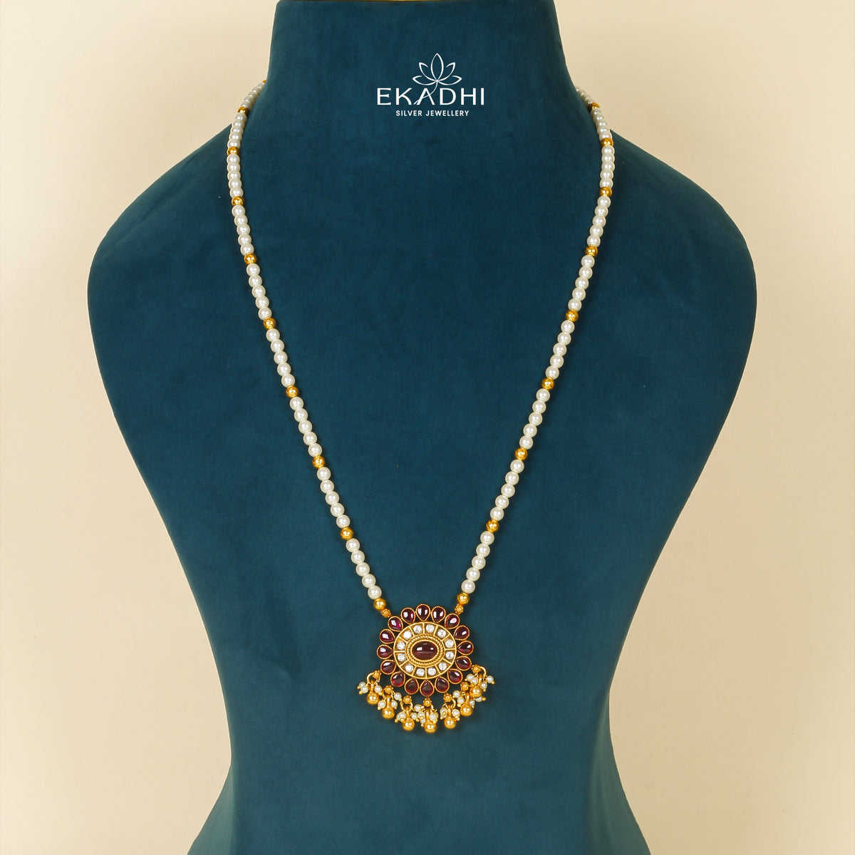 HJ30310 - KUNDAN CHAIN PENDANT