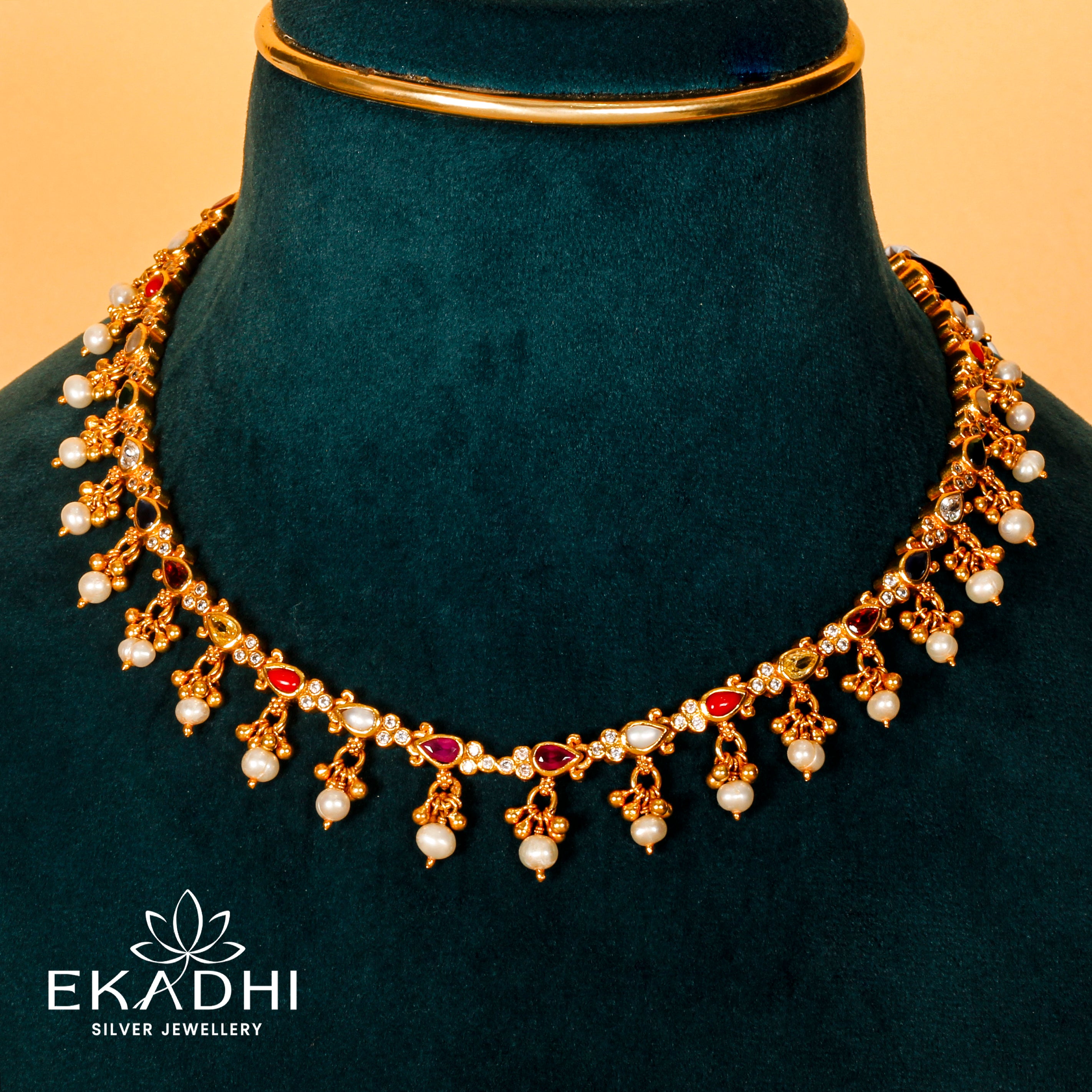 HJ3080 - NAKSHI CZ NECKLACE