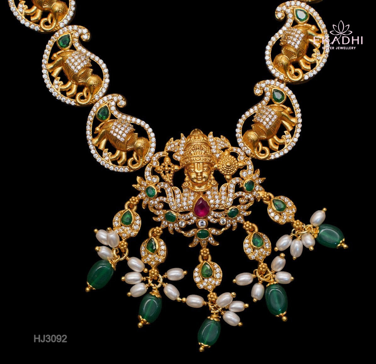 HJ3092 - Nakshi CZ Necklace