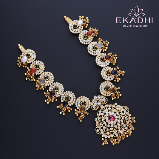HJ3117 – Nakshi Necklace with CZ Detailing