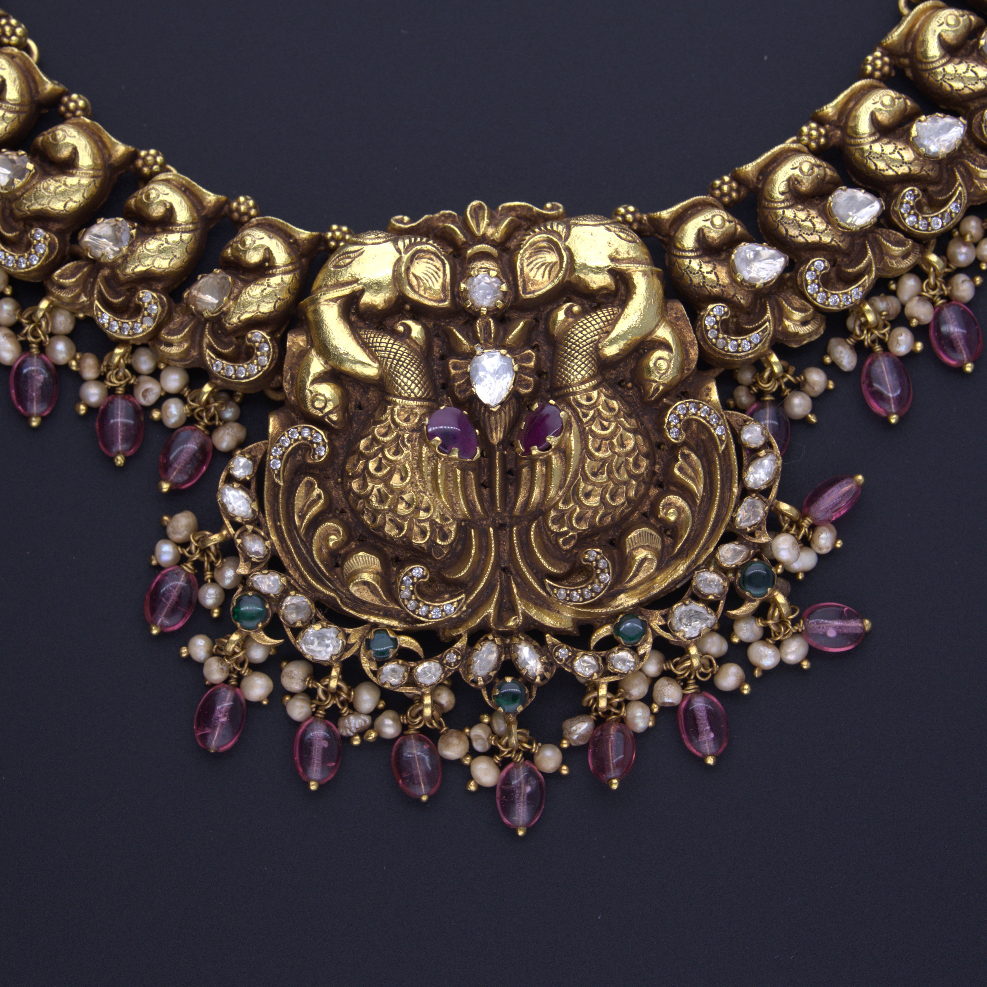HJ3176 – Nakshi Mossanite Necklace