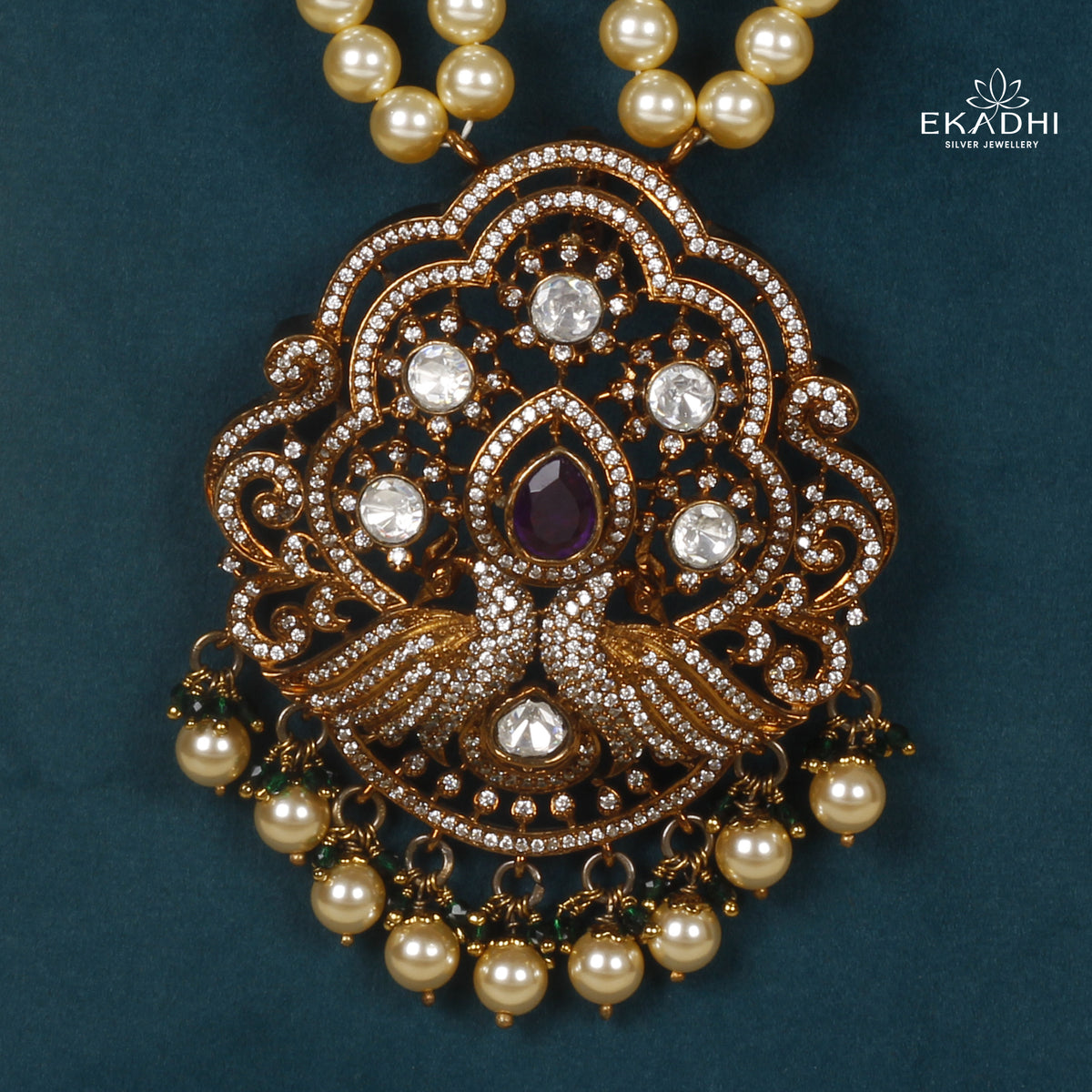 HJ33612 - VICTORIAN BEADS HARAM WITH PENDANT