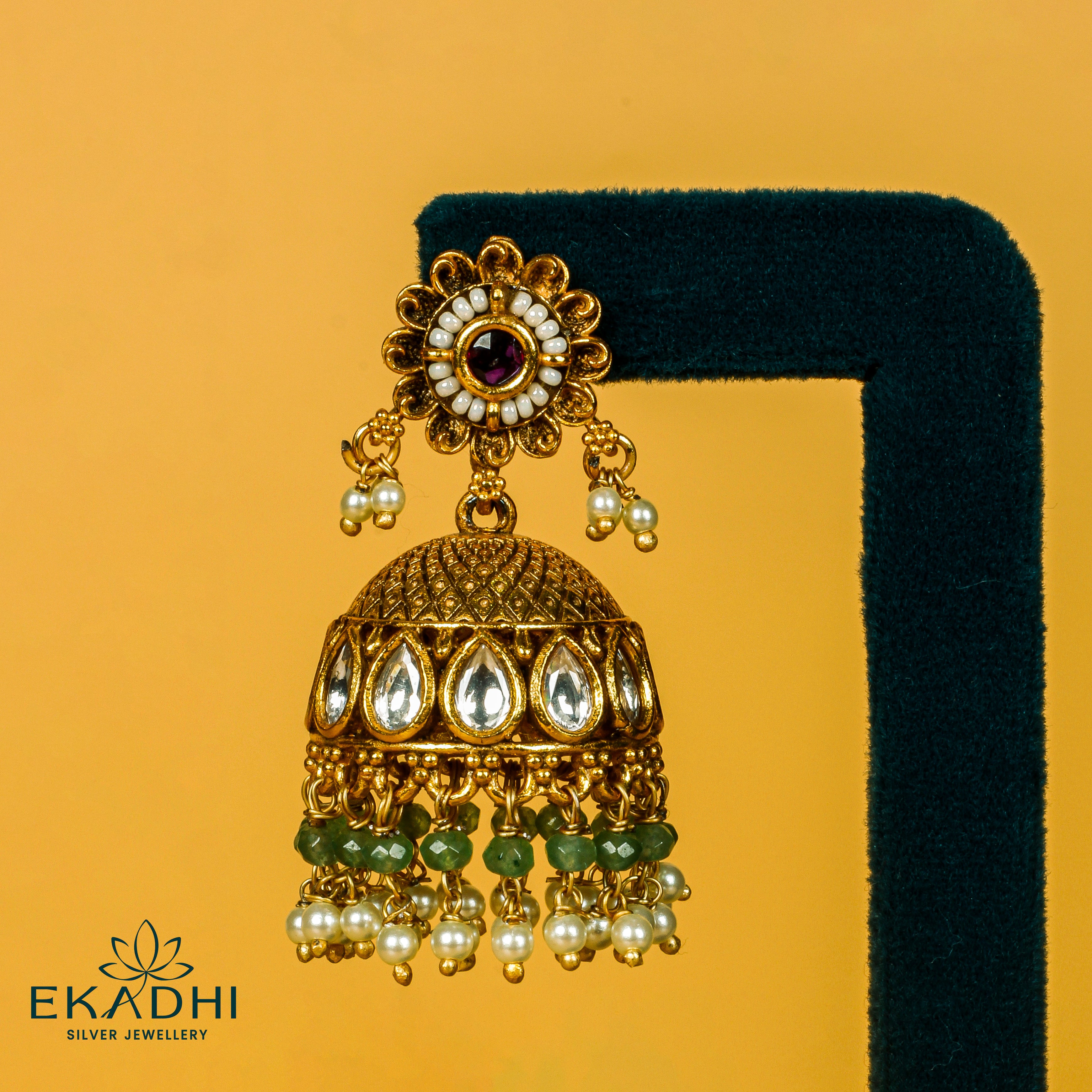 HJ33849 - NAKSHI CZ JHUMKA