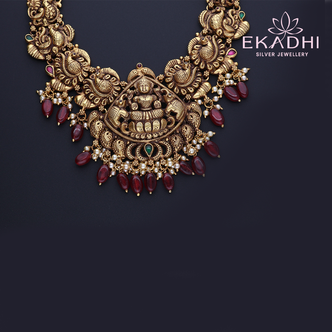 HJ3626 – Temple Necklace with Red Beads