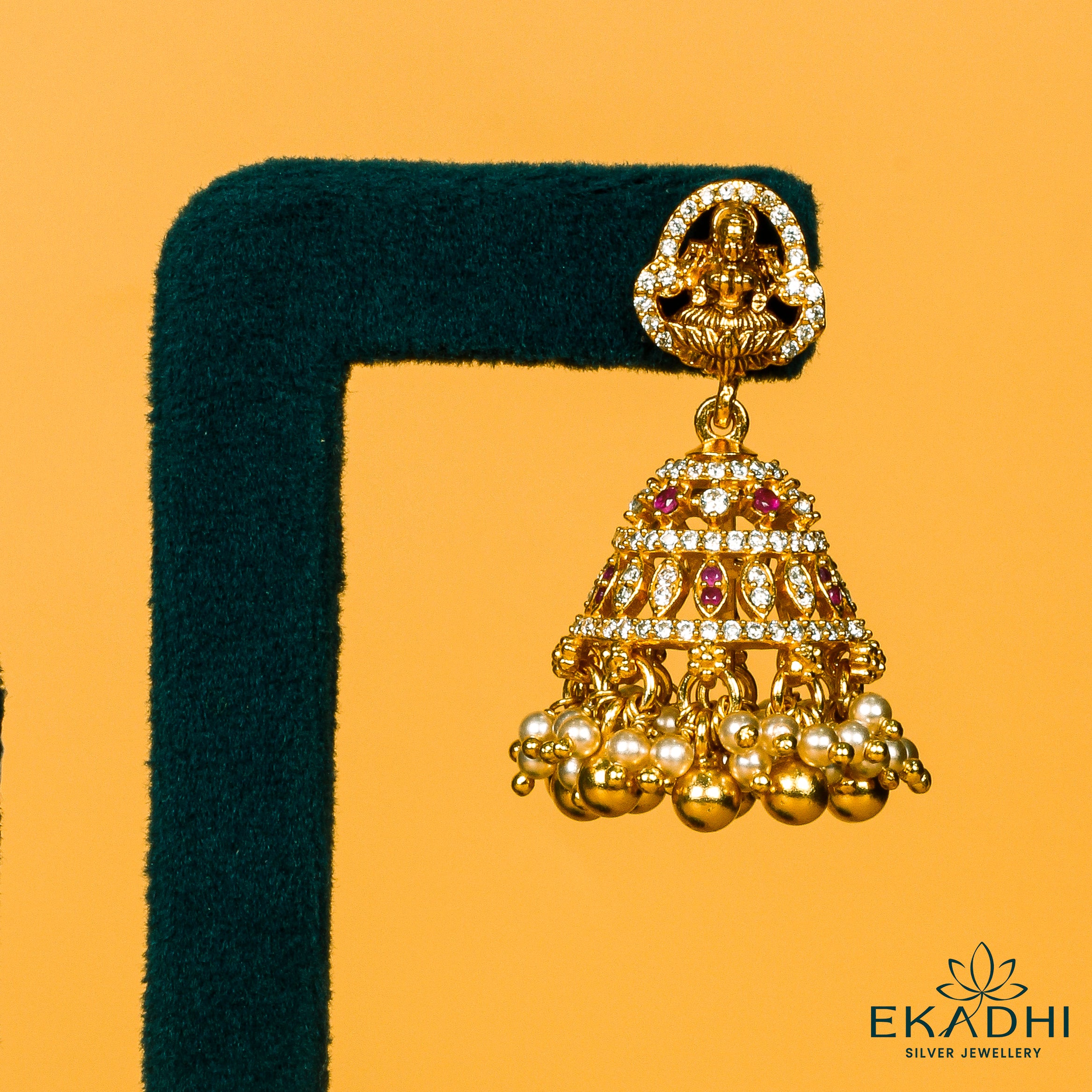 HJ38121 - NAKSHI CZ JHUMKA