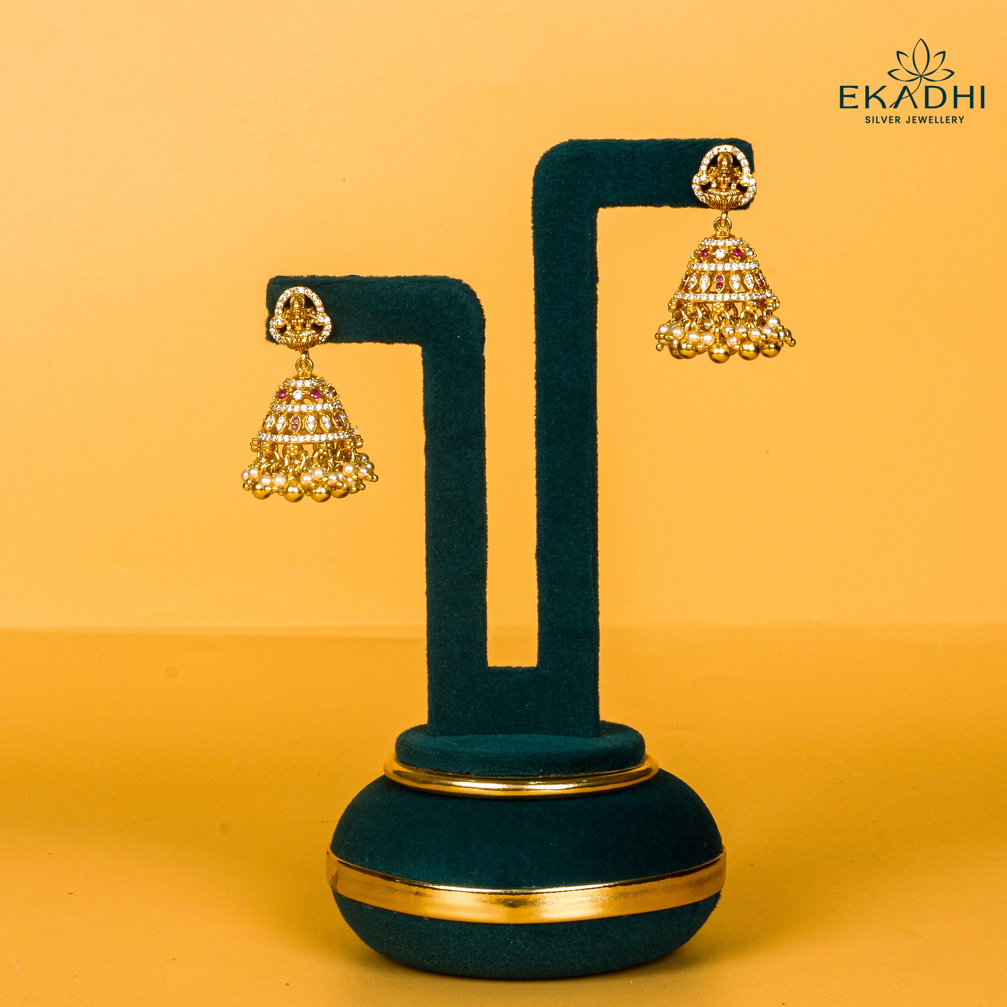 HJ38121 - NAKSHI CZ JHUMKA