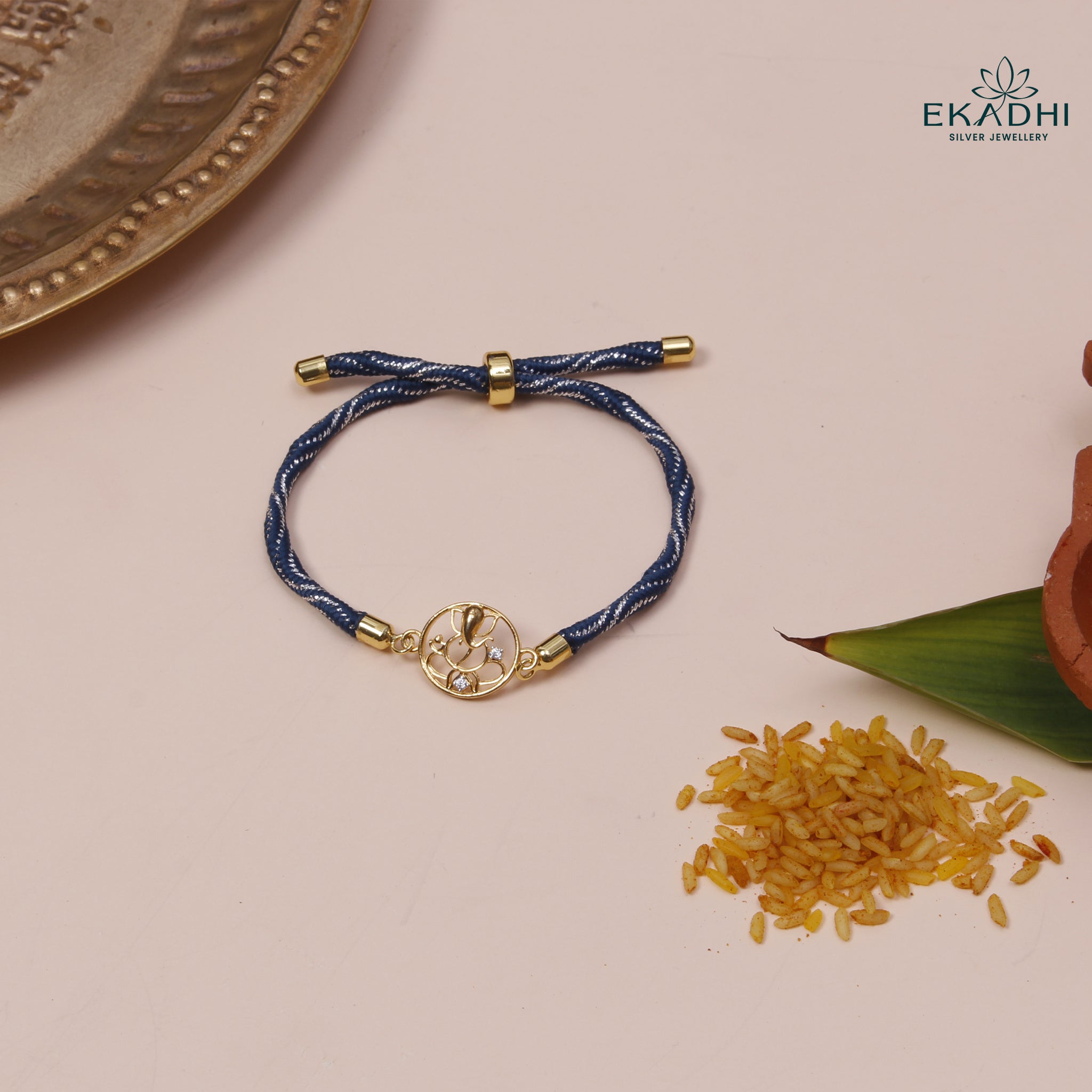 HJ49075 - SILVER RAKHI