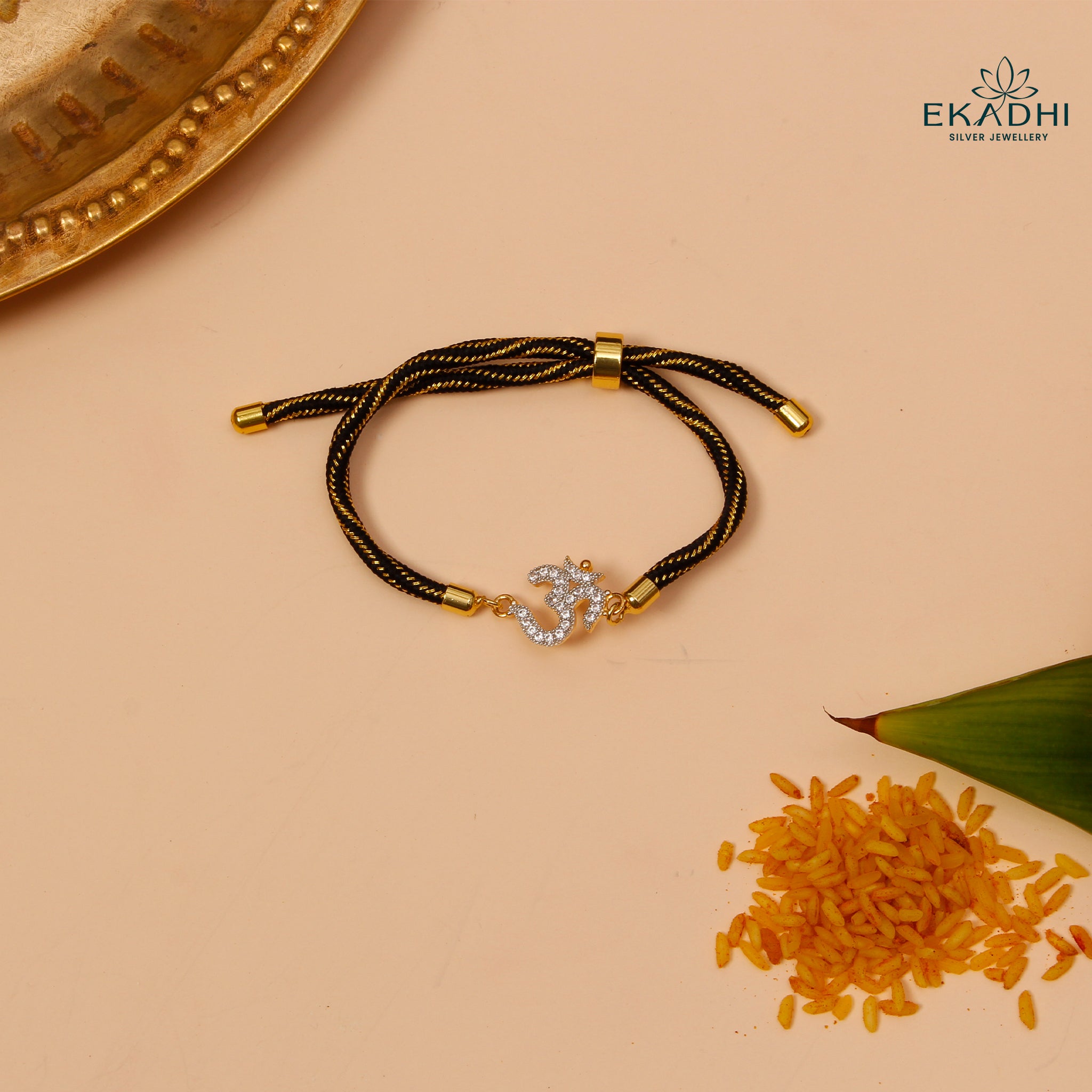 HJ49111 - SILVER RAKHI