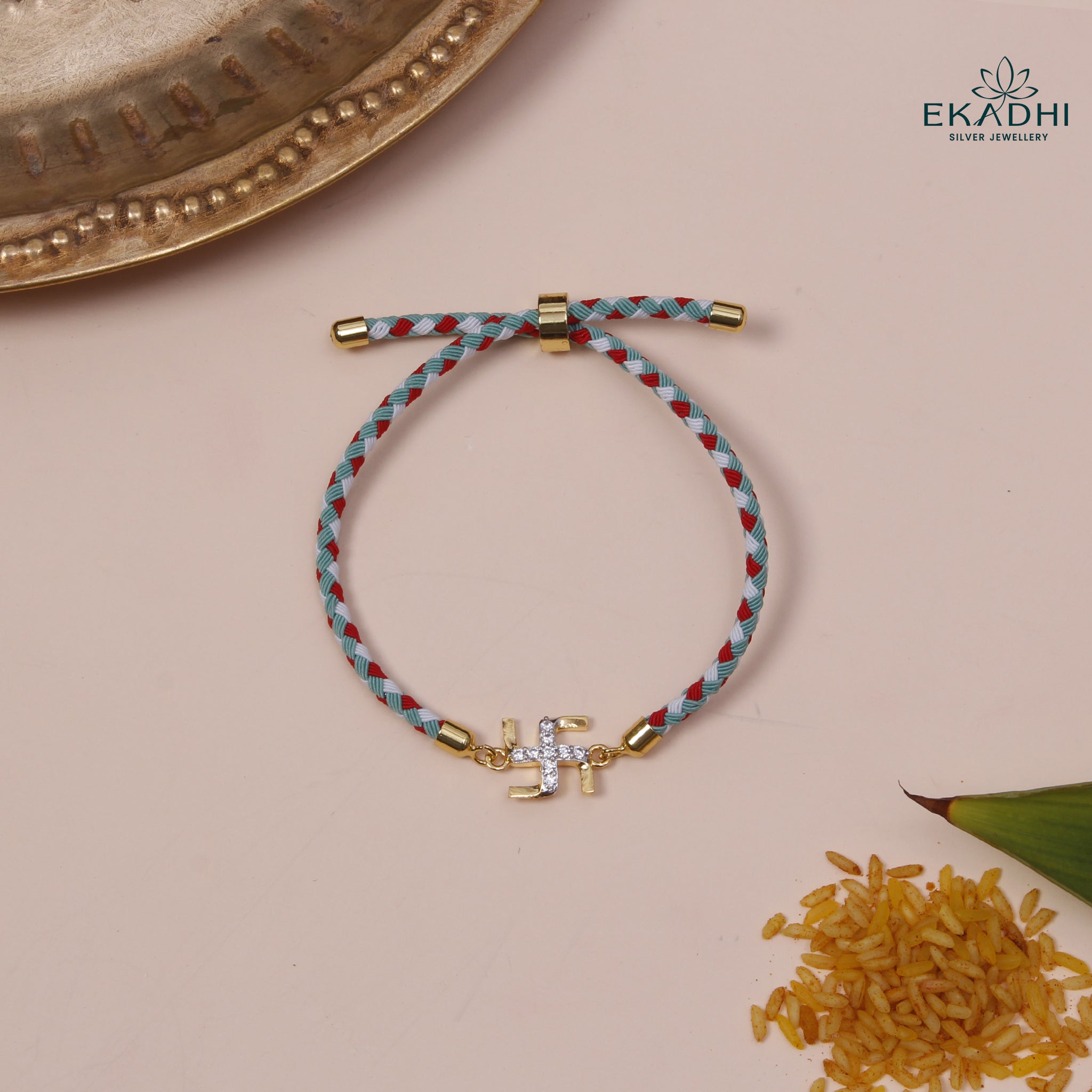 HJ49132 - SILVER RAKHI