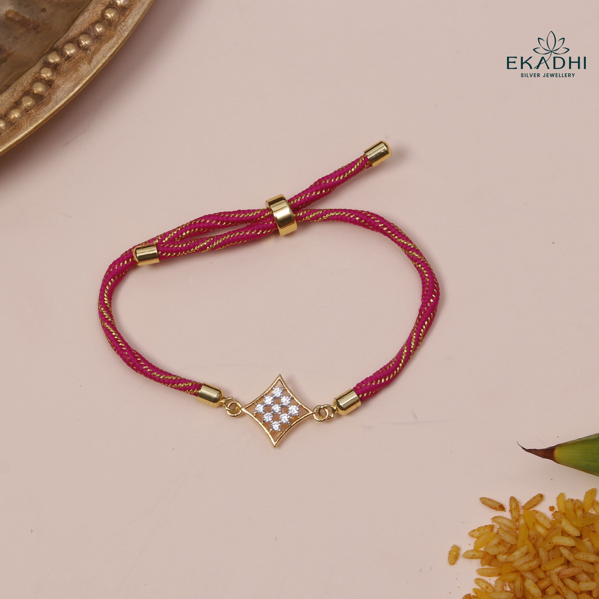 HJ49156 - SILVER RAKHI