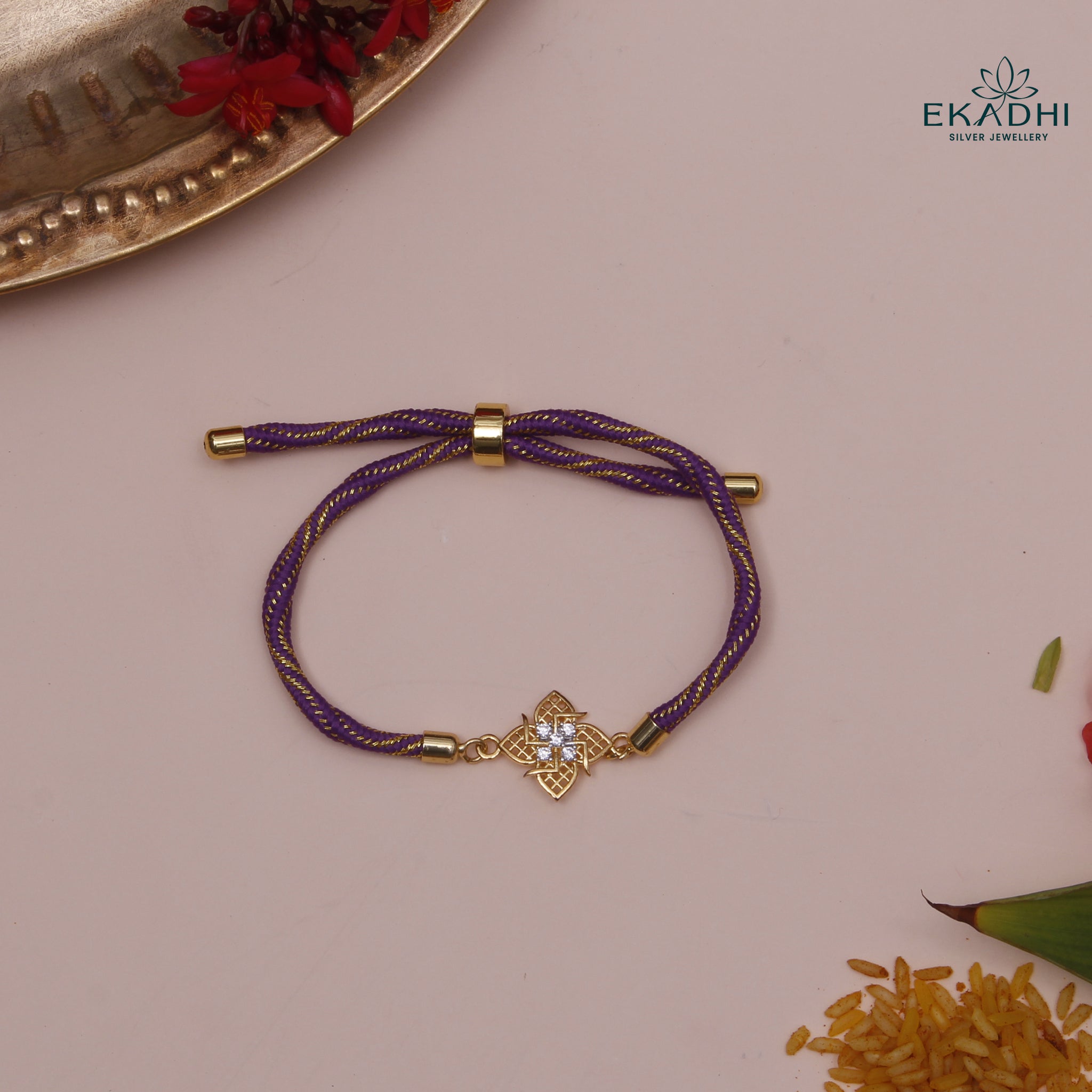 HJ49163 - SILVER RAKHI