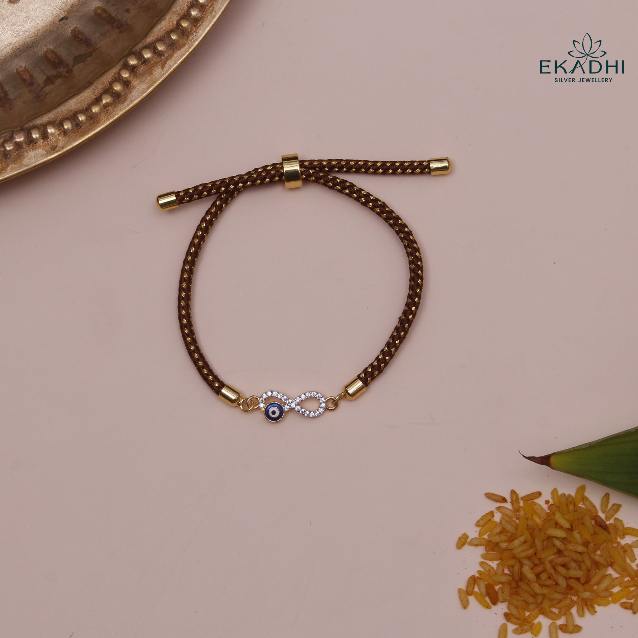 HJ49173 - SILVER RAKHI