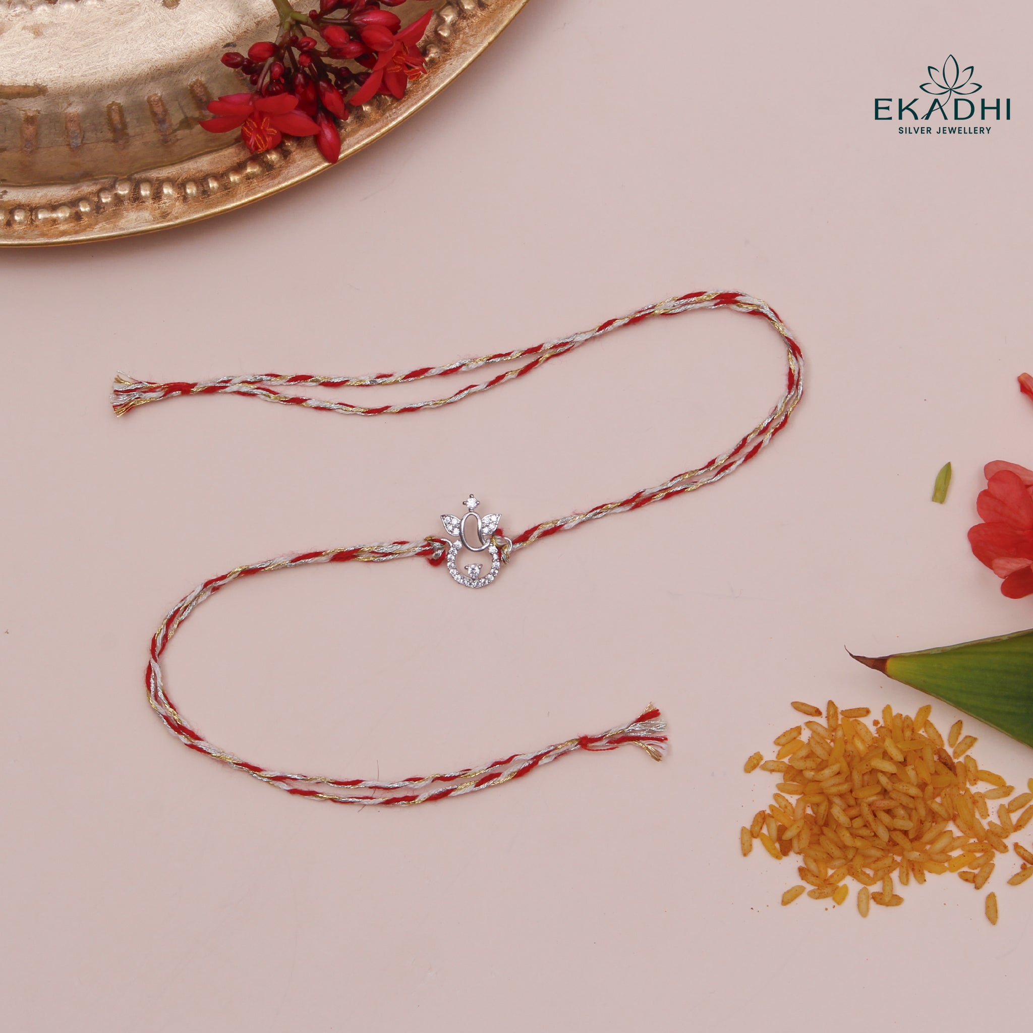 HJ49192 - SILVER RAKHI