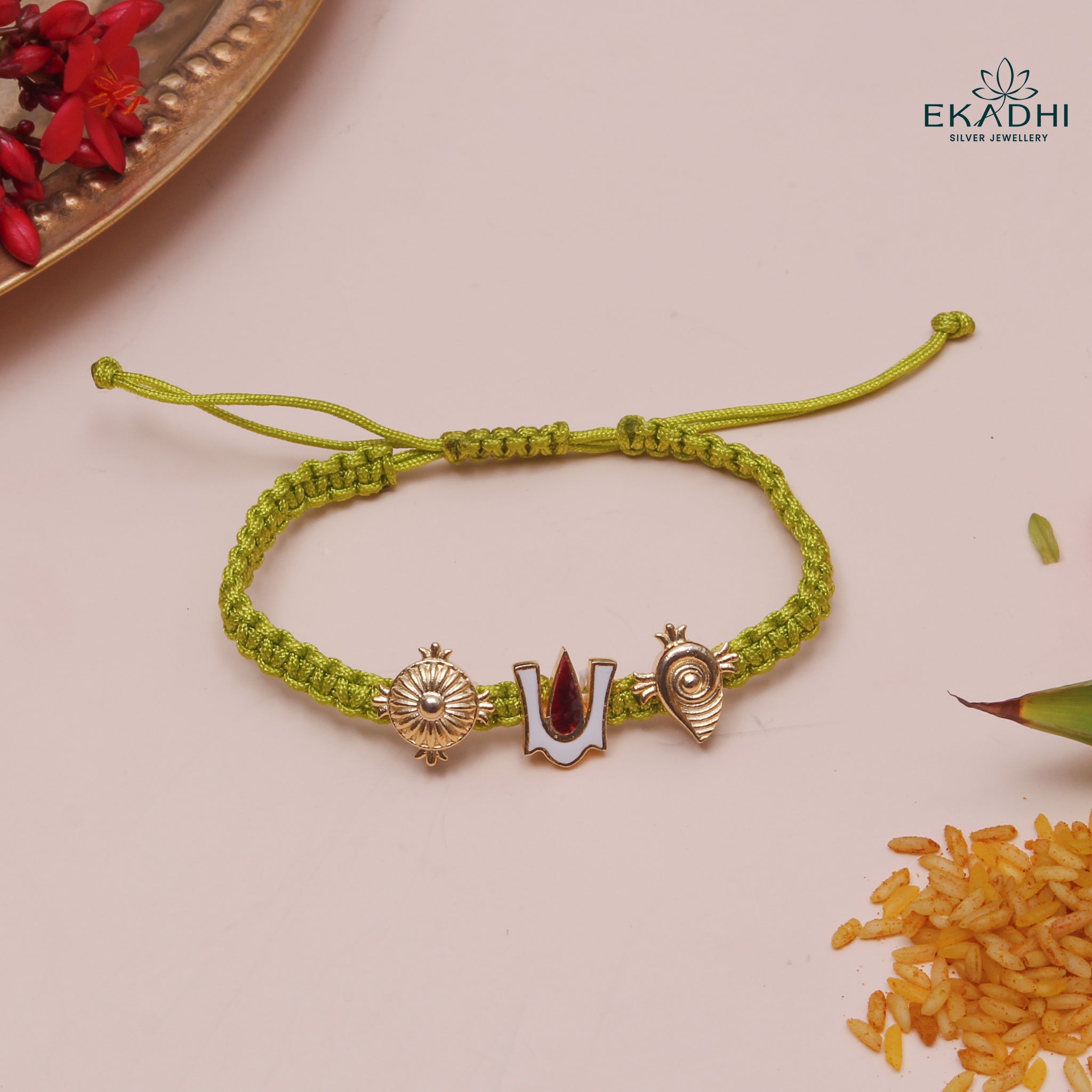 HJ49206 - SILVER RAKHI