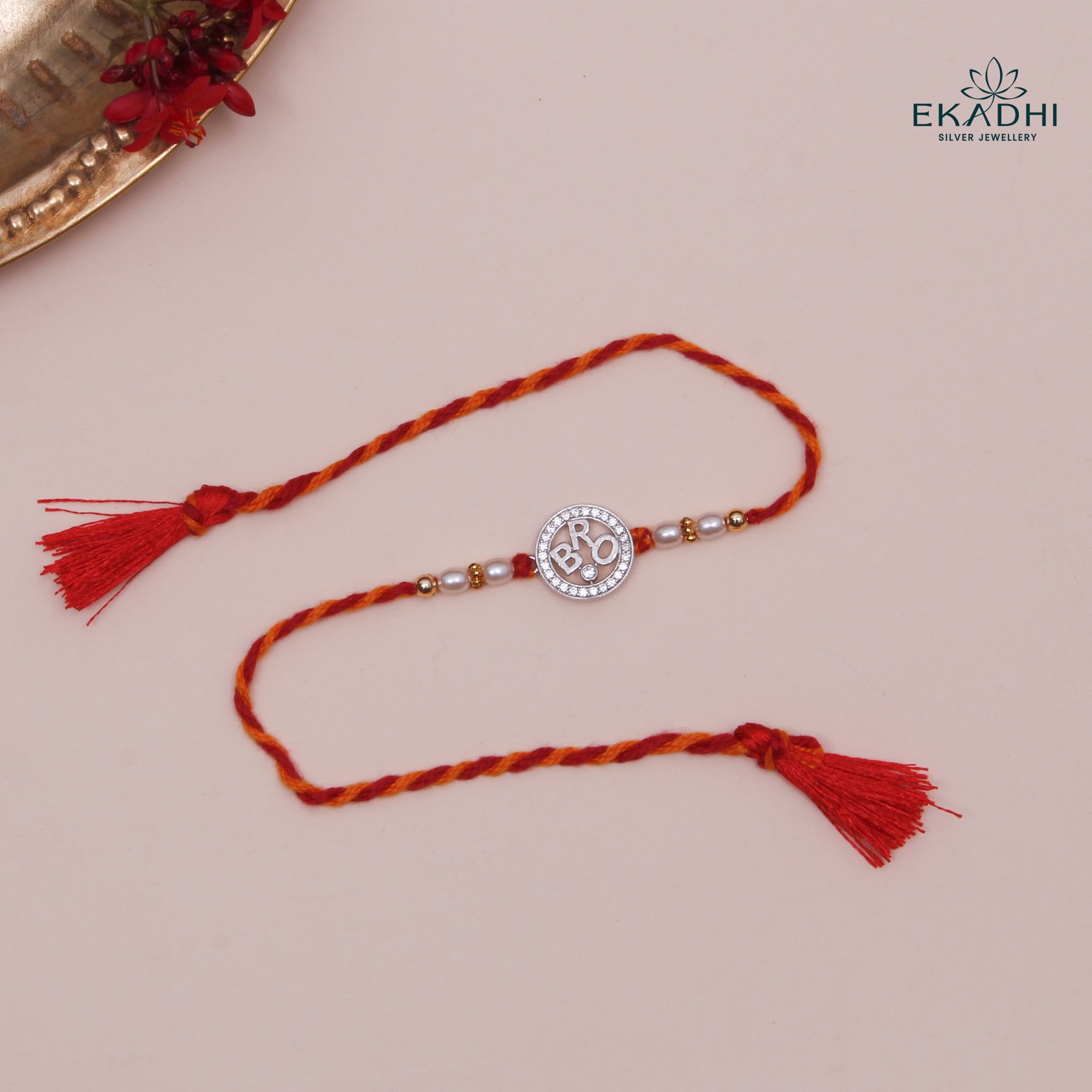 HJ49402 - SILVER RAKHI