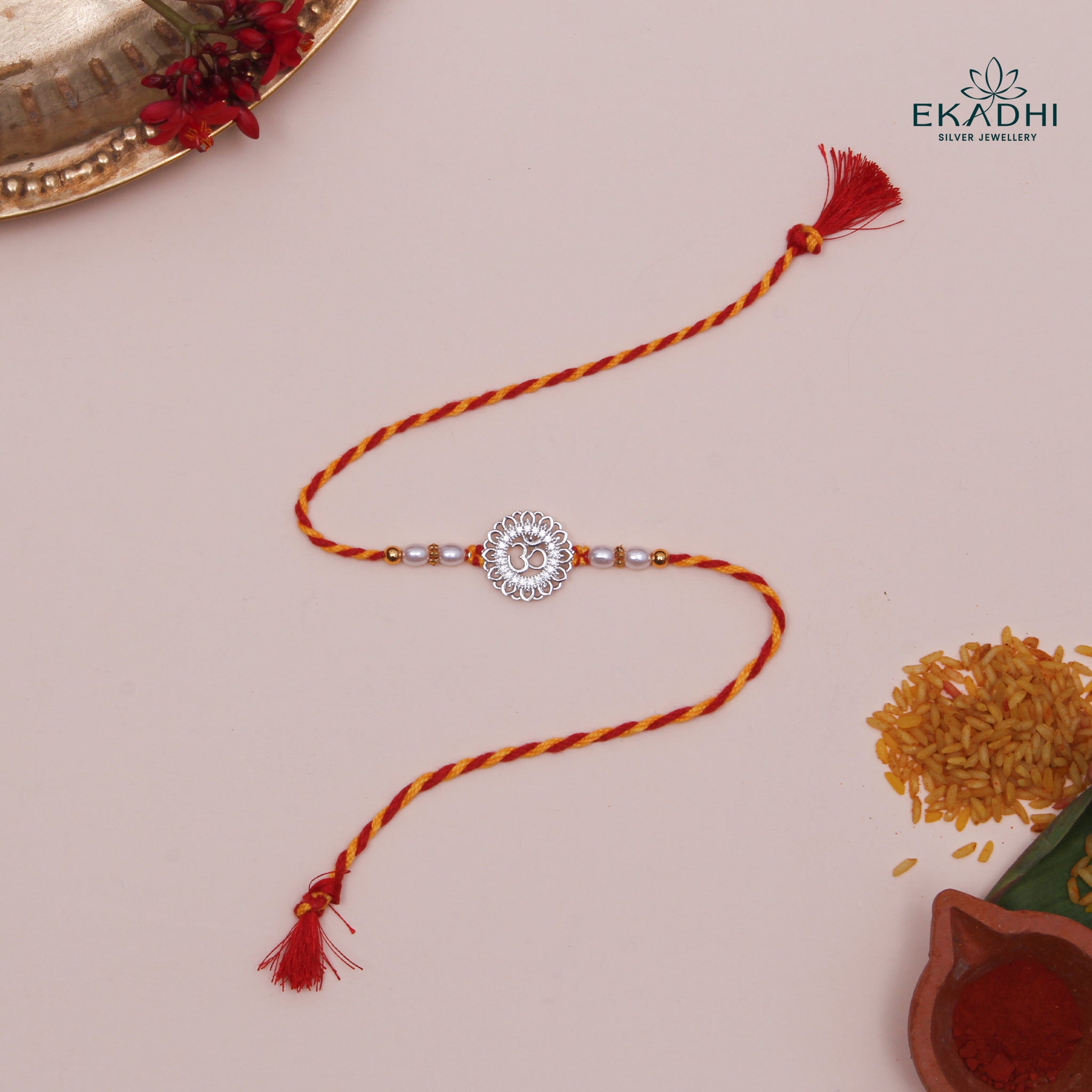 HJ49413 - SILVER RAKHI