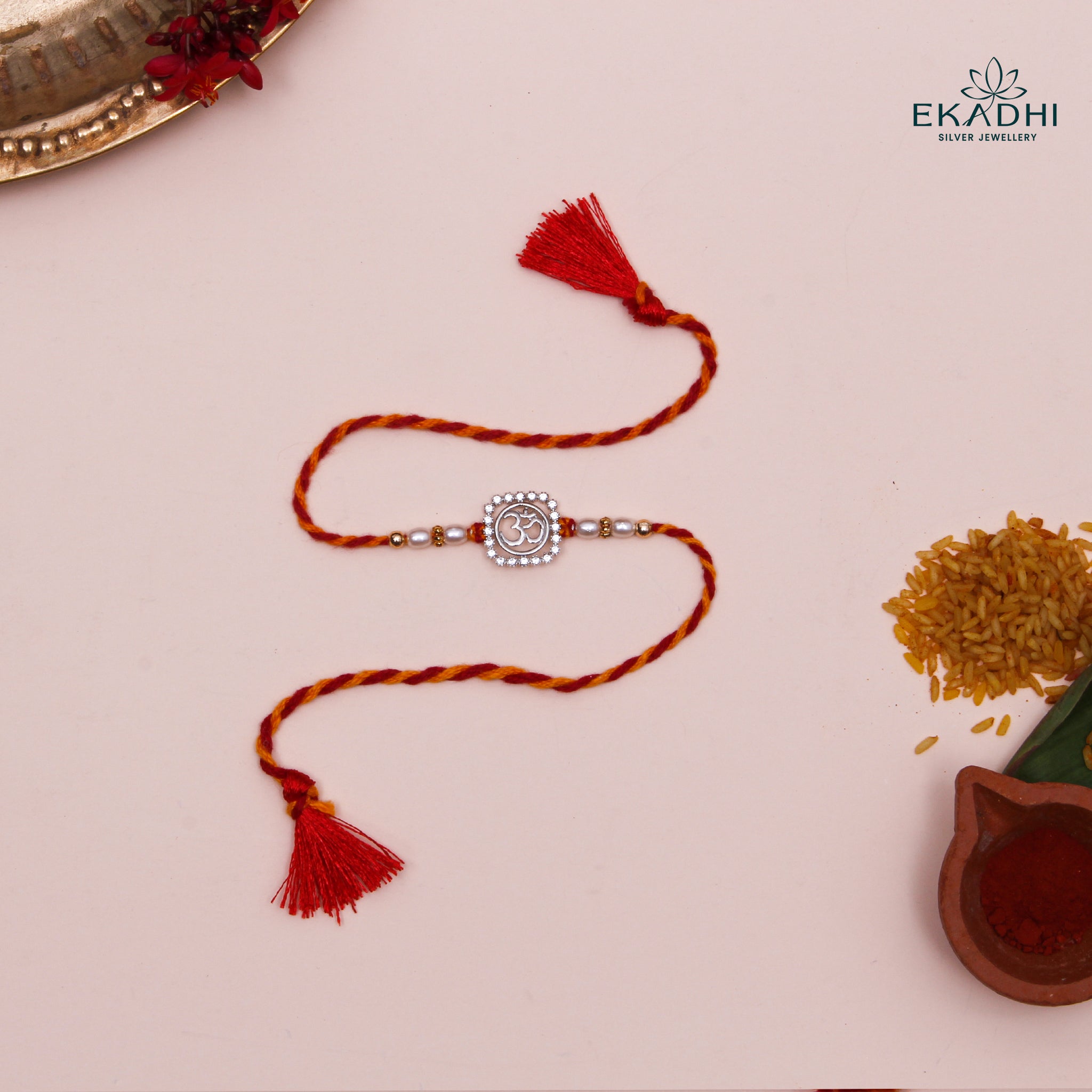HJ49422 - SILVER RAKHI