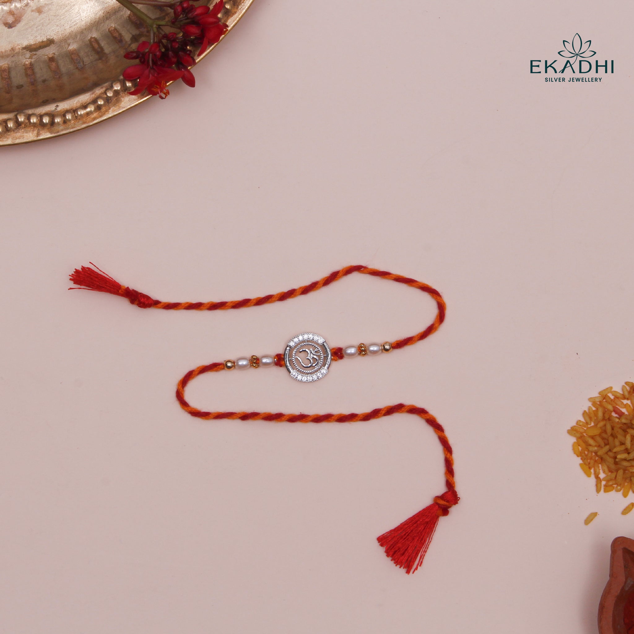HJ49440 - SILVER RAKHI