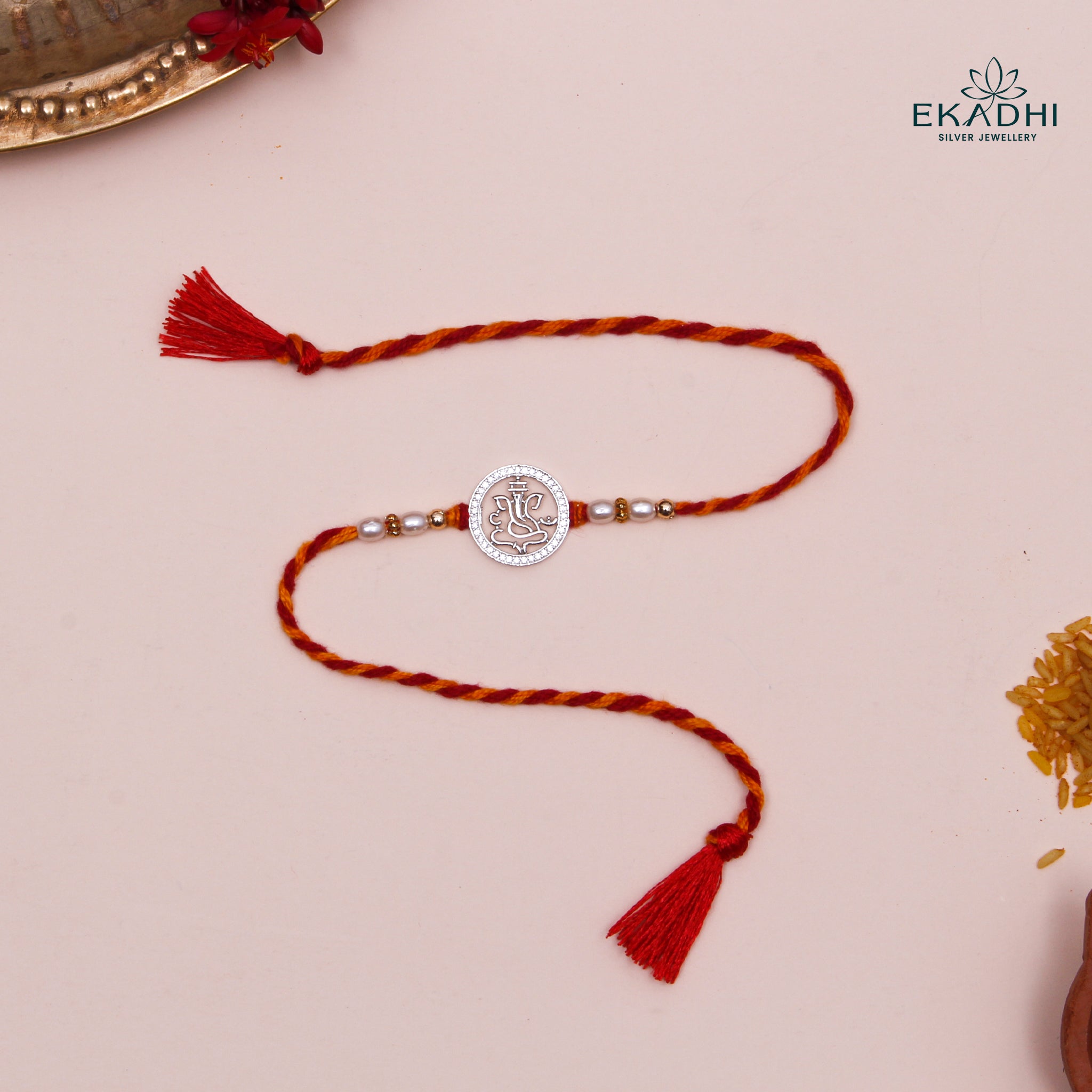 HJ49504 - SILVER RAKHI