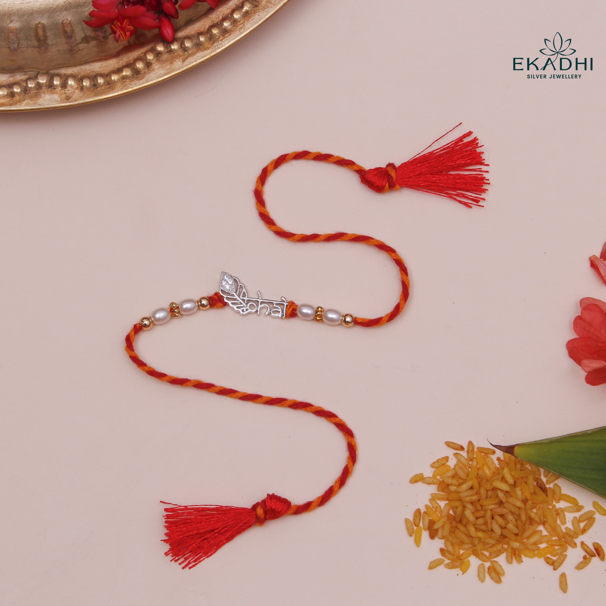 HJ49515 - Silver Rakhi